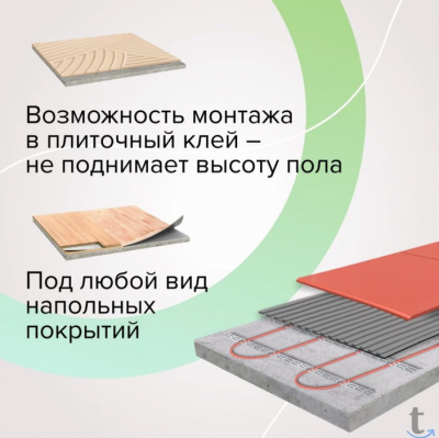 Нагревательный кабель Caleo Supercable 18W-40